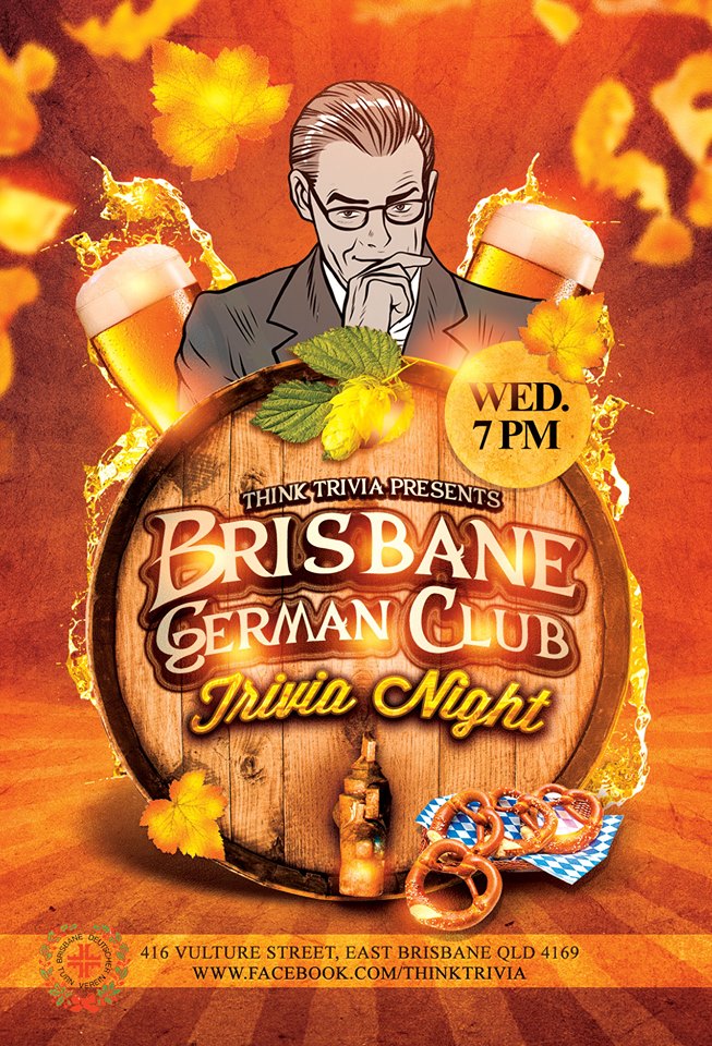 Brisbane German Club Trivia Wednesday @ Brisbane German Club | Kangaroo Point | Queensland | Australia